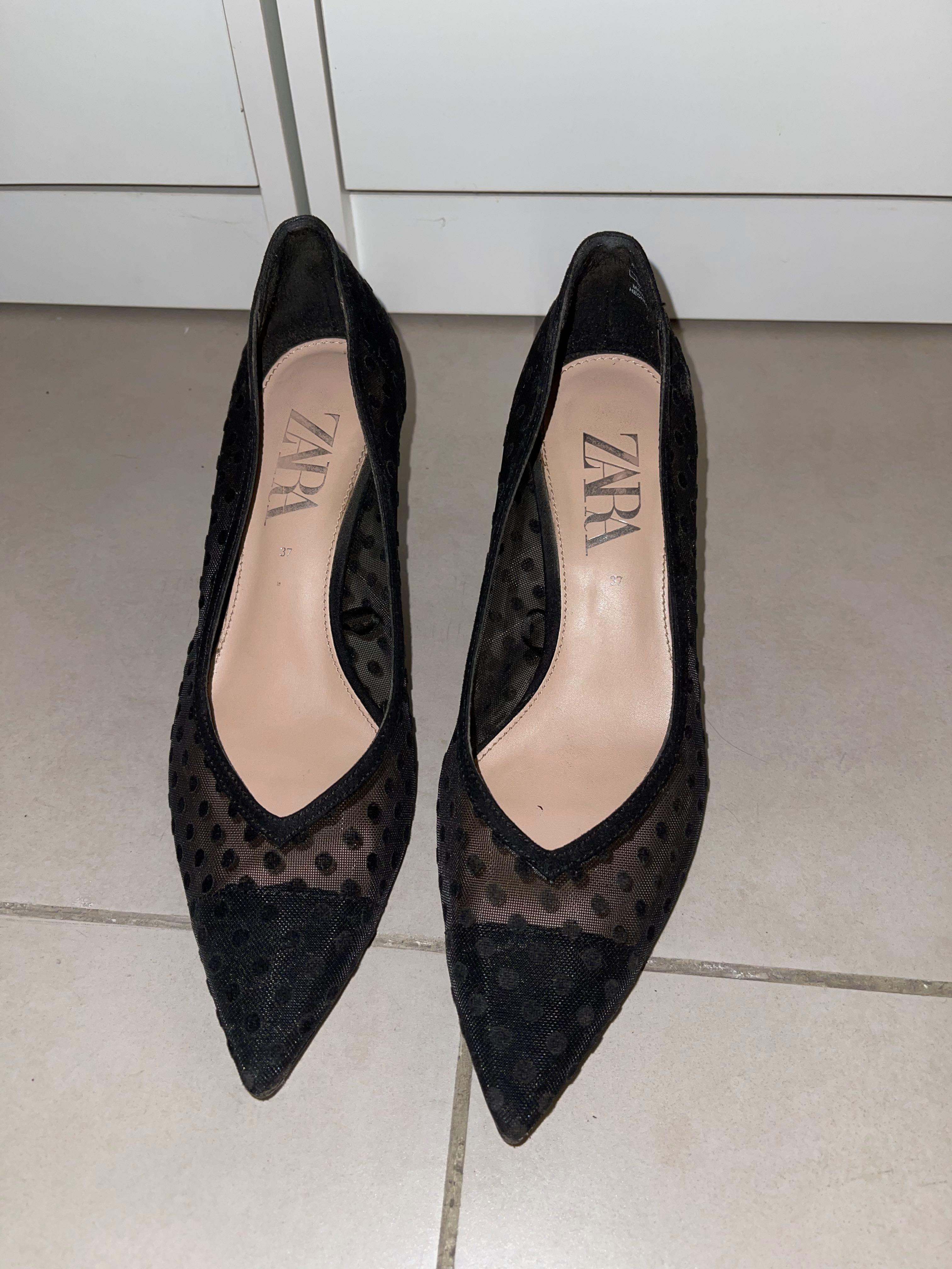 Zara Polkadots Mesh Heels