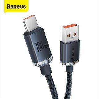 1.2M 2M Baseus 100W USB Type C Cable for Huawei Xiaomi 5A 100W Fast Charging USB-C Charger Cable for Samsung