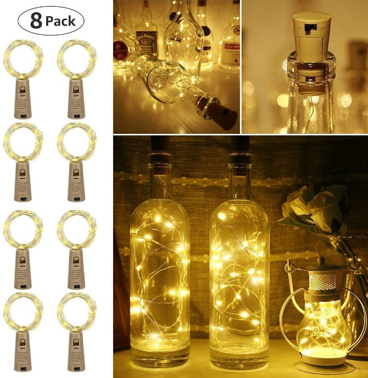 (2724)LE Bottle Lights with Cork, 2M 20 LED Cork Lights for Bottles