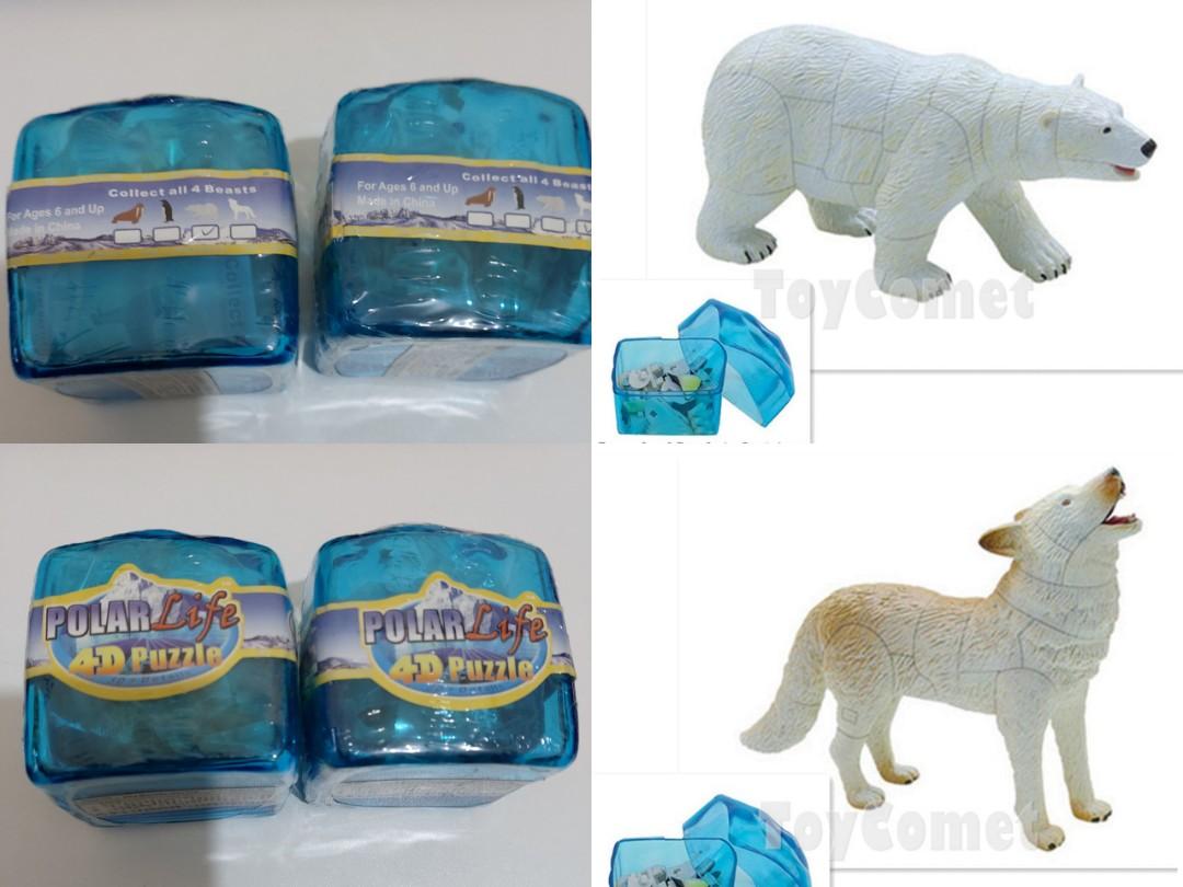 Set of 4 Polar Life Animal Part I 4D 3D Puzzle Realistic