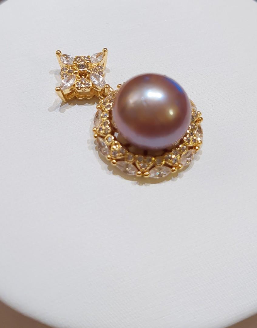 淡水紫珍珠吊咀, 女裝, 飾物及配件, 吊飾- Carousell