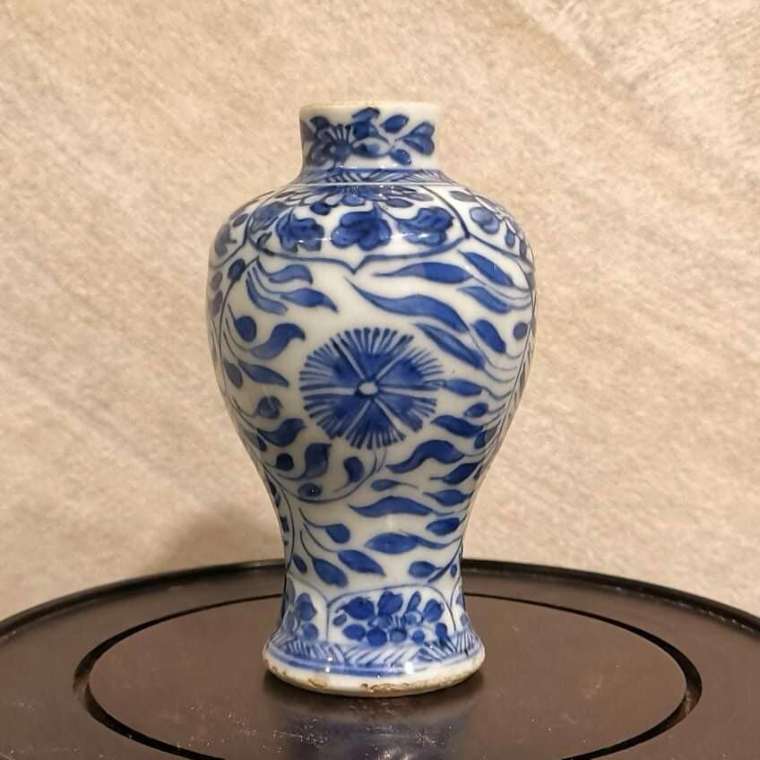 最新品特価古陶瓷 清 青花 花卉紋 梅瓶 清
