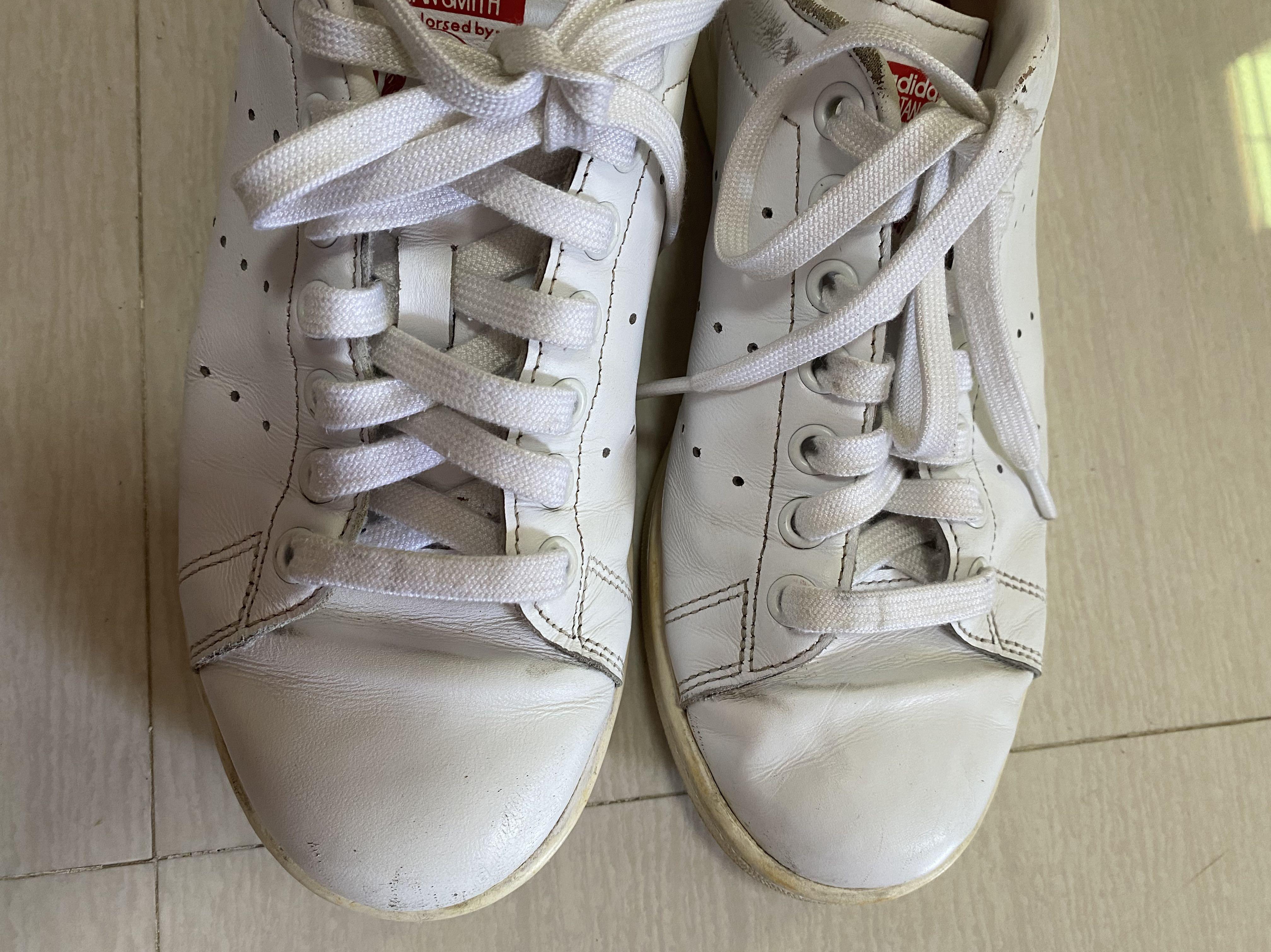 ADIDAS Stan Smith (Category: Sneakers) located in Lucena. Submitted by declutteringgabe (Listing ID 1144492479, Image 2). Description: -Size 7.5W (I’m a size 8, fits me well) -100% original -RFS: Decluttering -Issues: Signs of usage (see pics), no box -PM me if interested for more pics.