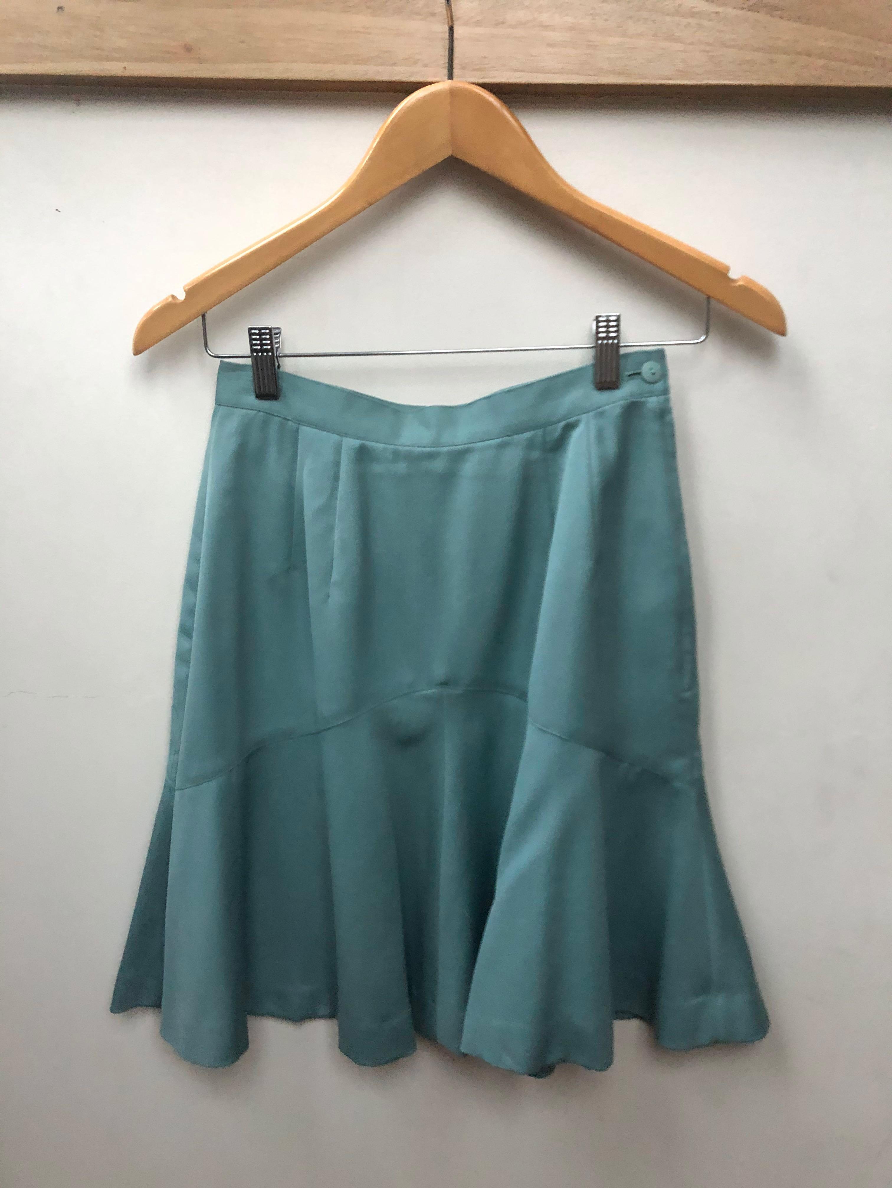 Aqua blue skirt, Women's Fashion, Bottoms, Skirts on Carousell