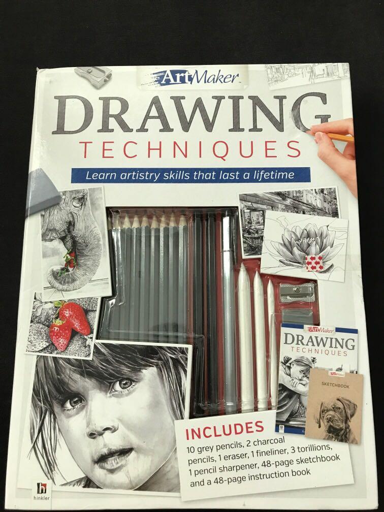Art Maker Essentials: Drawing Techniques Kit - Art Kits - Art + Craft -  Adults - Hinkler