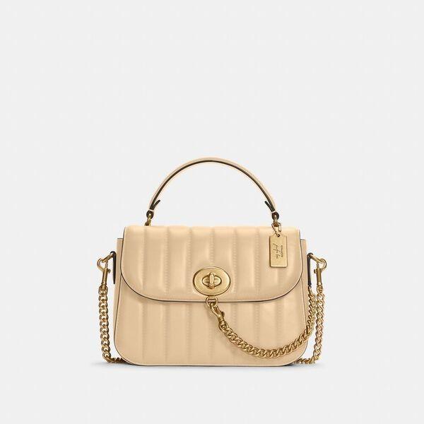 AUTHENTIC COACH X JENNIFER LOPEZ MARLIE TOP HANDLE SATCHEL WITH LINEAR