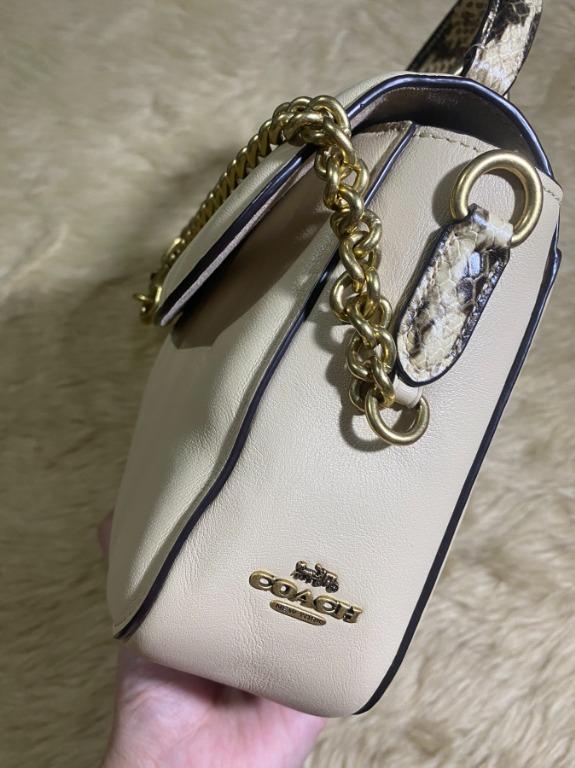 AUTHENTIC COACH X JENNIFER LOPEZ MARLIE TOP HANDLE SATCHEL WITH LINEAR