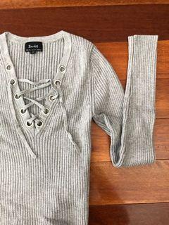 🍃Bardot grey knit sweater $10🍃
