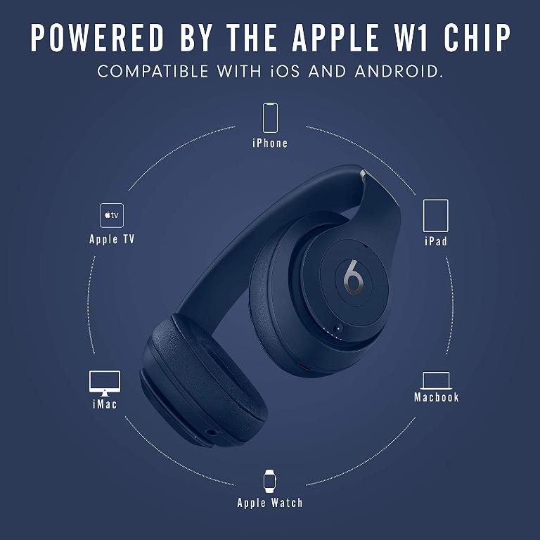 Beats Studio 3 - Wireless with Apple W1 Headphone Chip - Blue, Audio,  Headphones & Headsets on Carousell