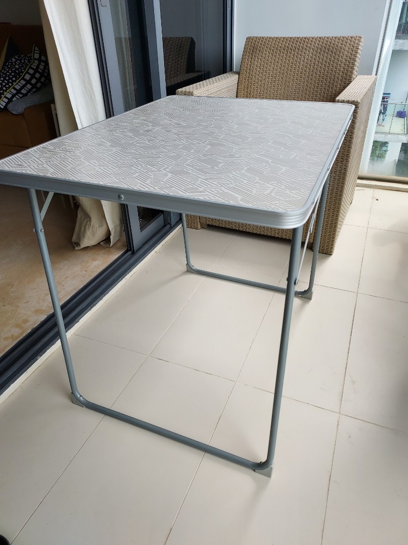 Camping table & chair (decathlon), Sports Equipment, Hiking & Camping on Carousell