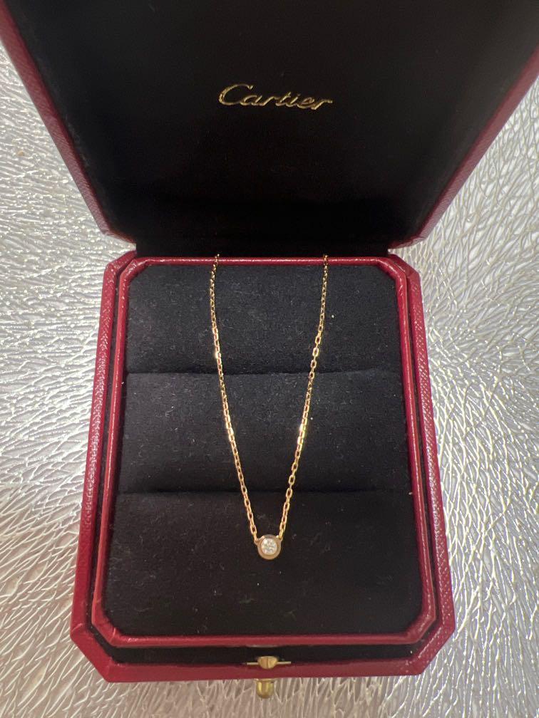 Cartier pink sapphire necklace in 18k rose gold with certificate