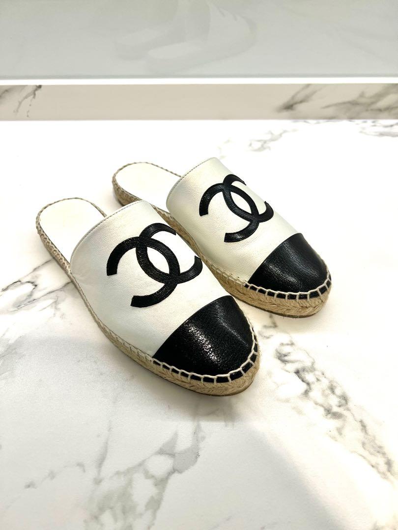 Chanel on sale espadrilles slides