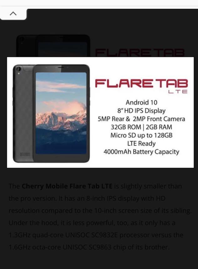 Cherry mobile flare tab lte Clearance