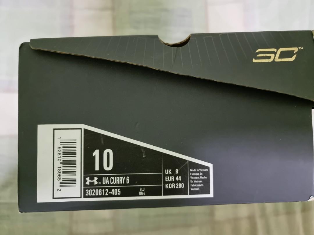 Curry 6 Splash Party size 10US Men s Fashion Footwear Sneakers