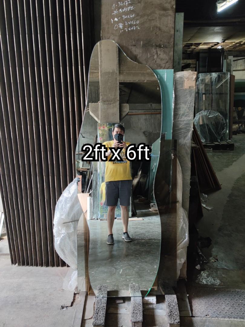 Customize shape frameless mirror (Category: Mirrors) located in Malabon City. Submitted by mirrors.ph (Listing ID 1144508940, Image 1). Description: Customize shape frameless mirror using 6mm thick copper free lead free mirror polished edges Size: 2ft x 6ft P1920 Customize sizes and shapes are welcome..