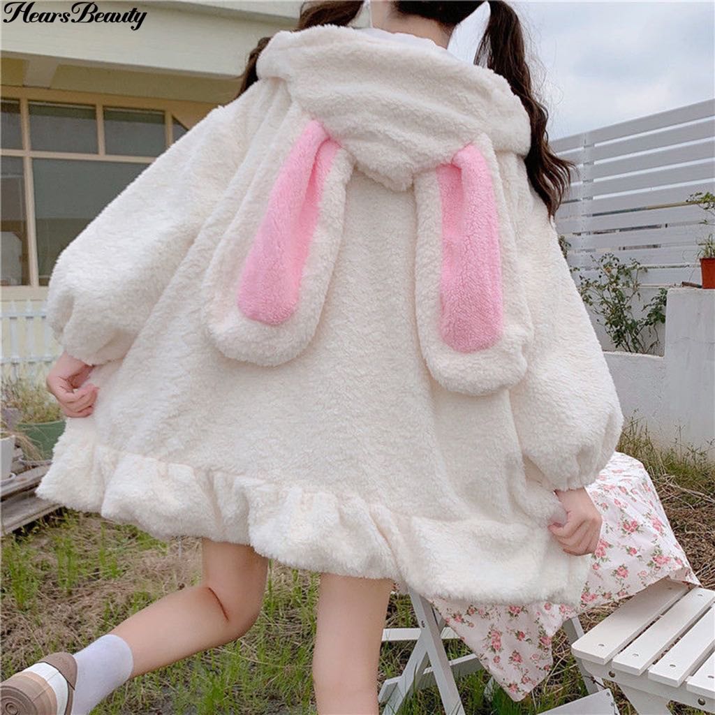 cute oversized bunny jacket, Women's Fashion, Coats, Jackets and