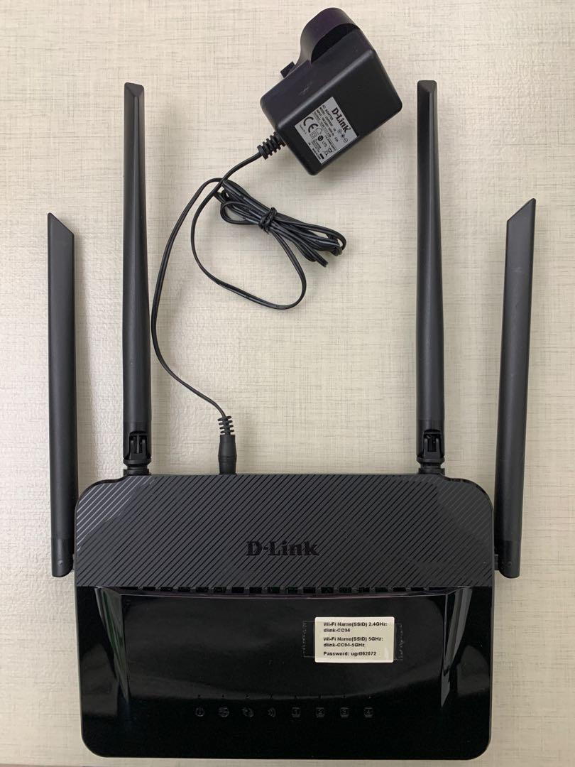 D Link DIR 822 Router - Black, 電腦＆科技, 電腦周邊及配件, Wifi及上網相關產品 - Carousell