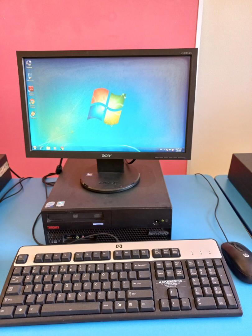 Desktop Computer set (Category: Desktops) located in Ipoh. Submitted by variesel (Listing ID 1144548926, Image 1). Description: Buyer arrange own transportation to pickup. Monitor-Acer CPU- Lenova Keyboard-HP Overall Condition 6/10..