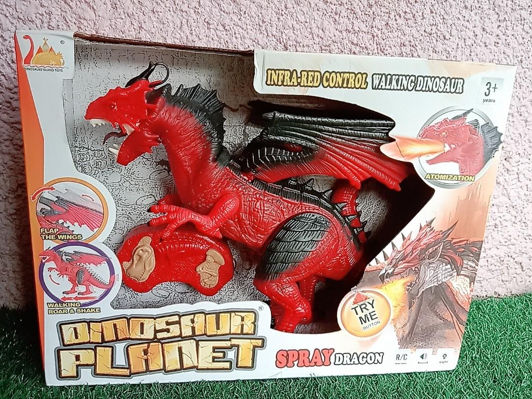 Dinosaur Planet Dragon Battery Operated Remote Control Walking Toy Dinosaur  Figure w/ Shaking Head, Walking Movement, Light Up Eyes and Sounds, Hobbies  & Toys, Toys & Games on Carousell