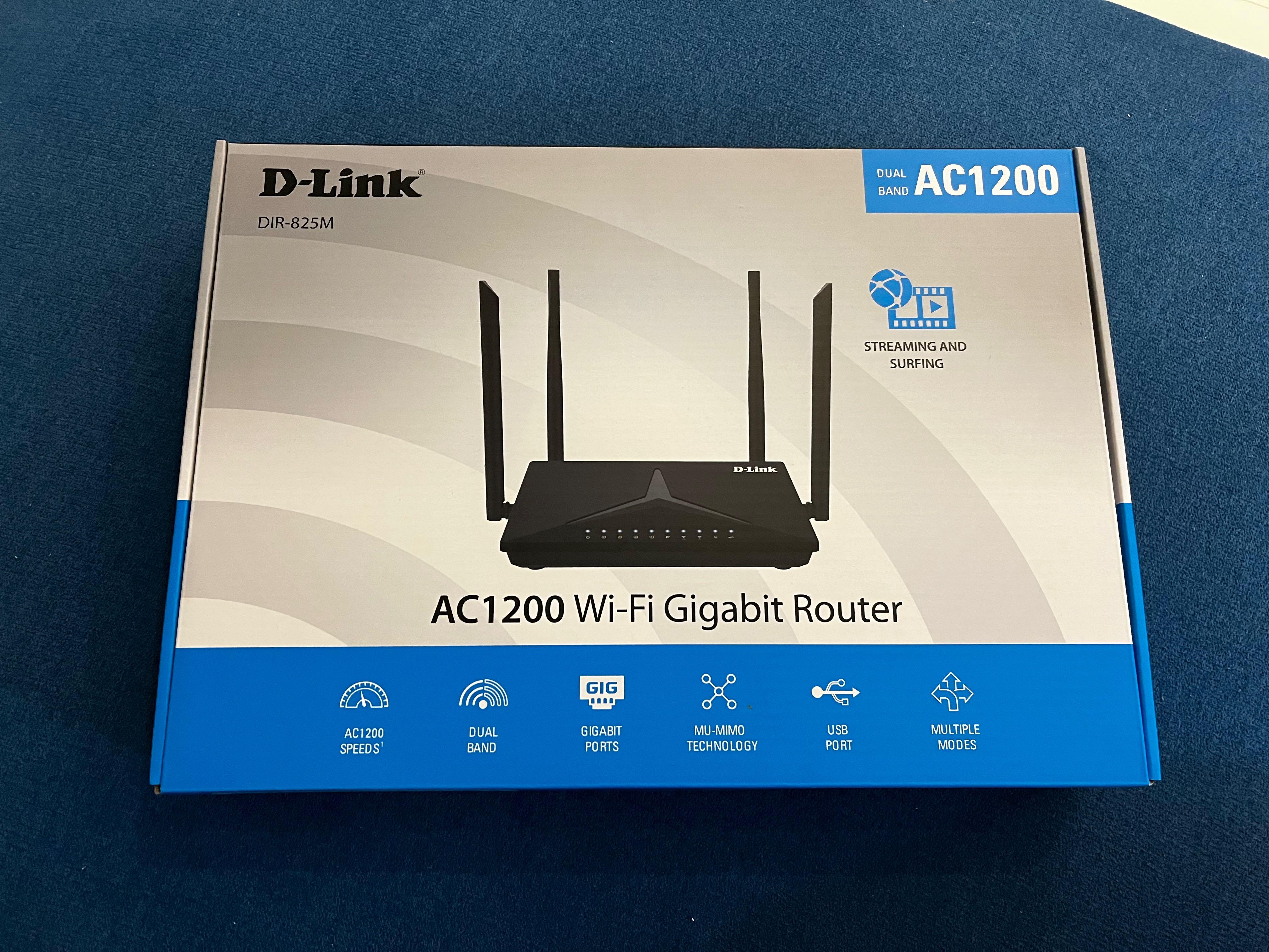DLink DIR825M AC1200 High Power Mesh WiFi MUMIMO Gigabit Router Dual