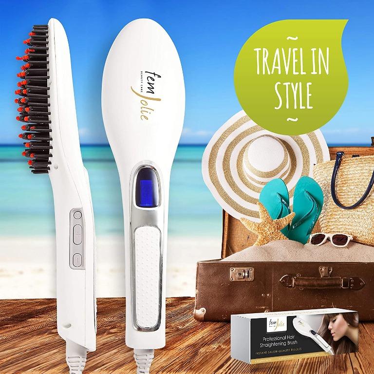 Femjolie hair straightening brush hotsell