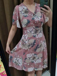 Flowery pink dress