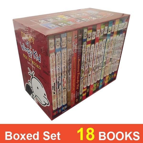 Diary of a Wimpy Kid 18 books set (paperback) yellow print