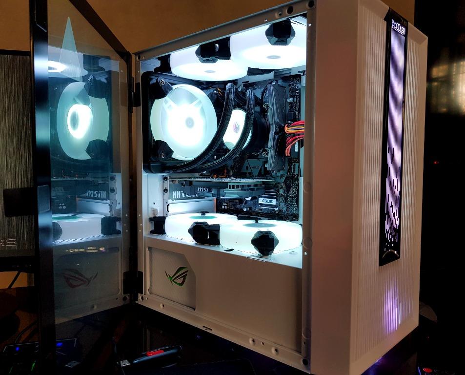 Gaming PC with Brand New GPU & Liquid Cooler, i5 8th Gen Desktop System ...