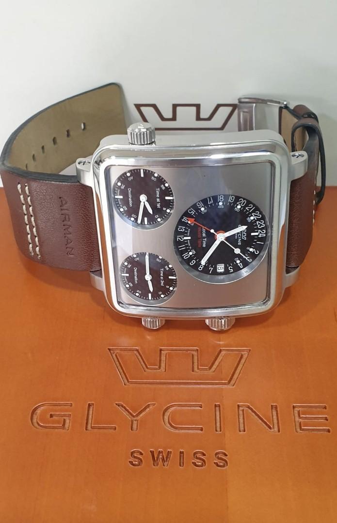 Glycine Airman 7 Plaza Mayor Triple Time Zone