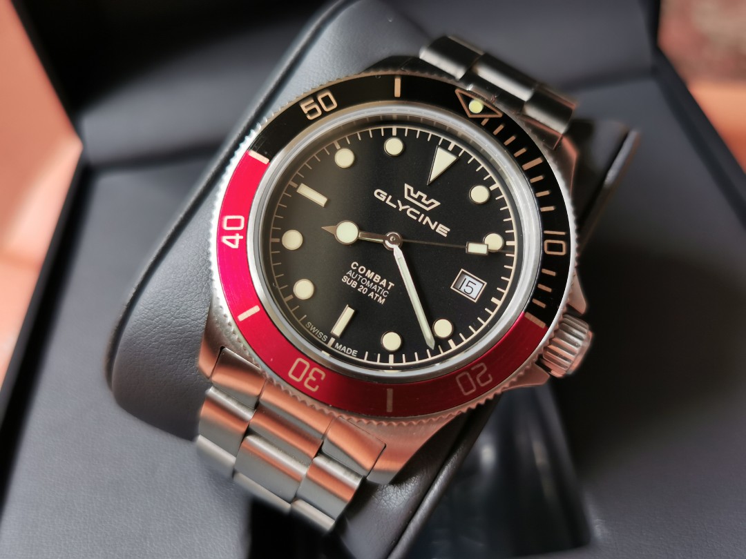 Glycine Coffee Combat Sub Diver Watch Men s Fashion Watches