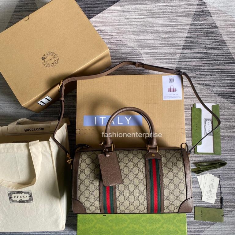 Gucci Small Duffle Bag With Web Men s Fashion Bags Sling Bags