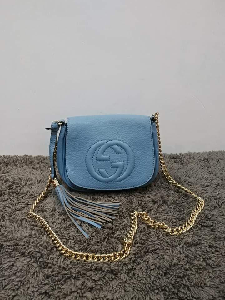 Gucci blue sling bag sales