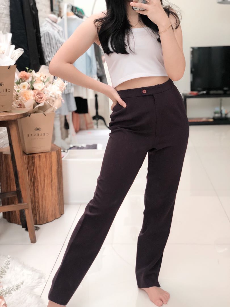 HW Premium Pants / Trousers (Dark Wine 