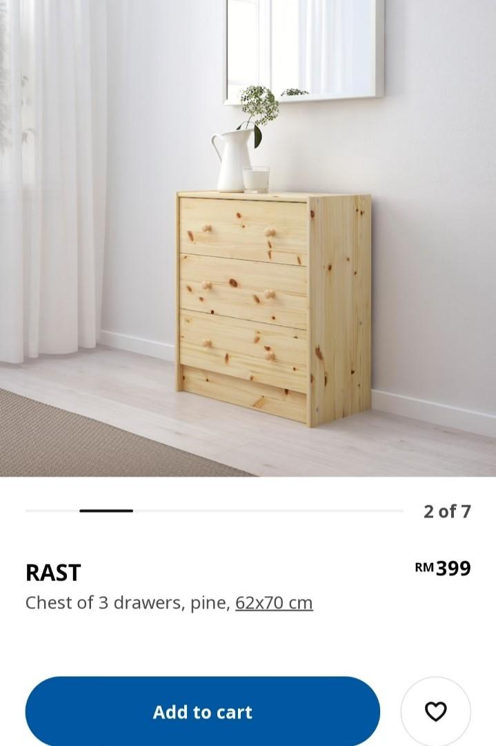 Ikea Rast Rack IKEA RAST CHEST OF 3 DRAWER, Furniture & Home Living, Furniture ...