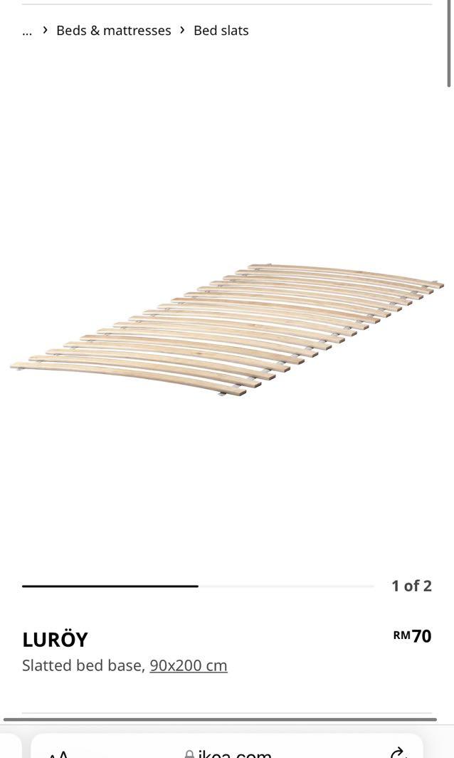 Ikea Single Bed Base (Luroy), Furniture & Home Living, Furniture, Bed