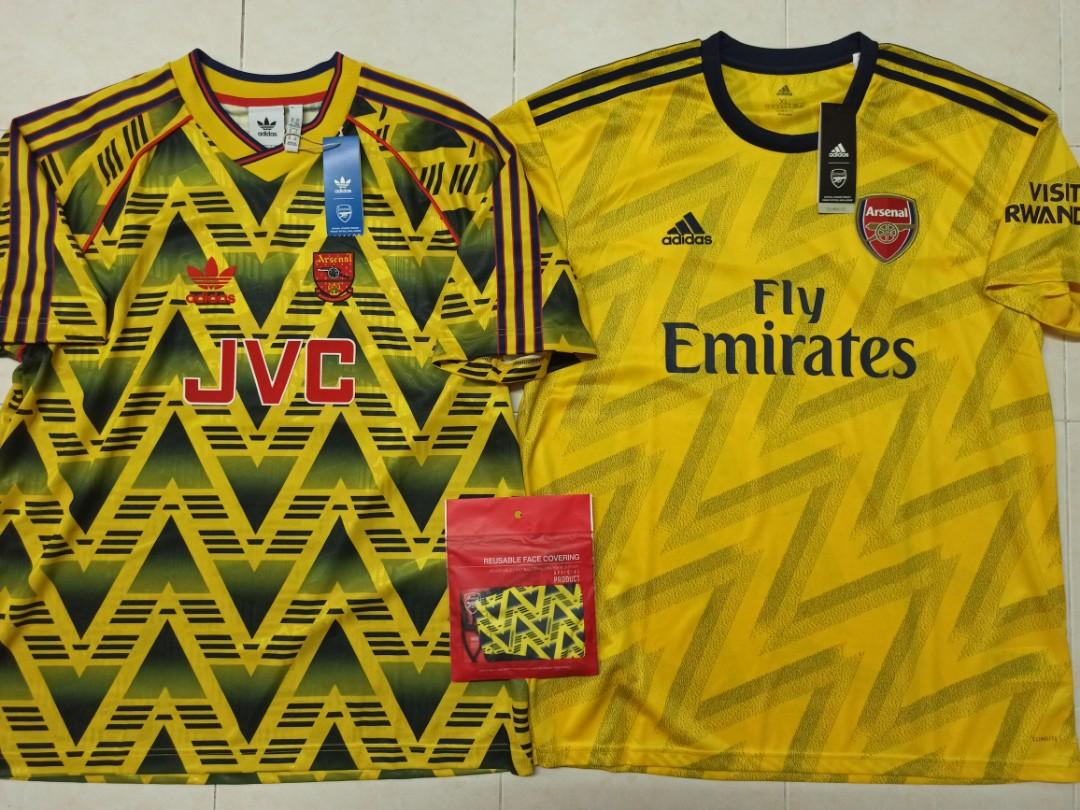 Arsenal 1991/1993 Retro Bruised Banana Away Yellow Soccer Jersey