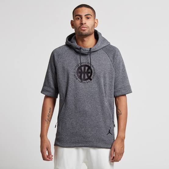 Jordan short sleeve hoodie, Men's Fashion, Tops & Sets, Tshirts & Polo