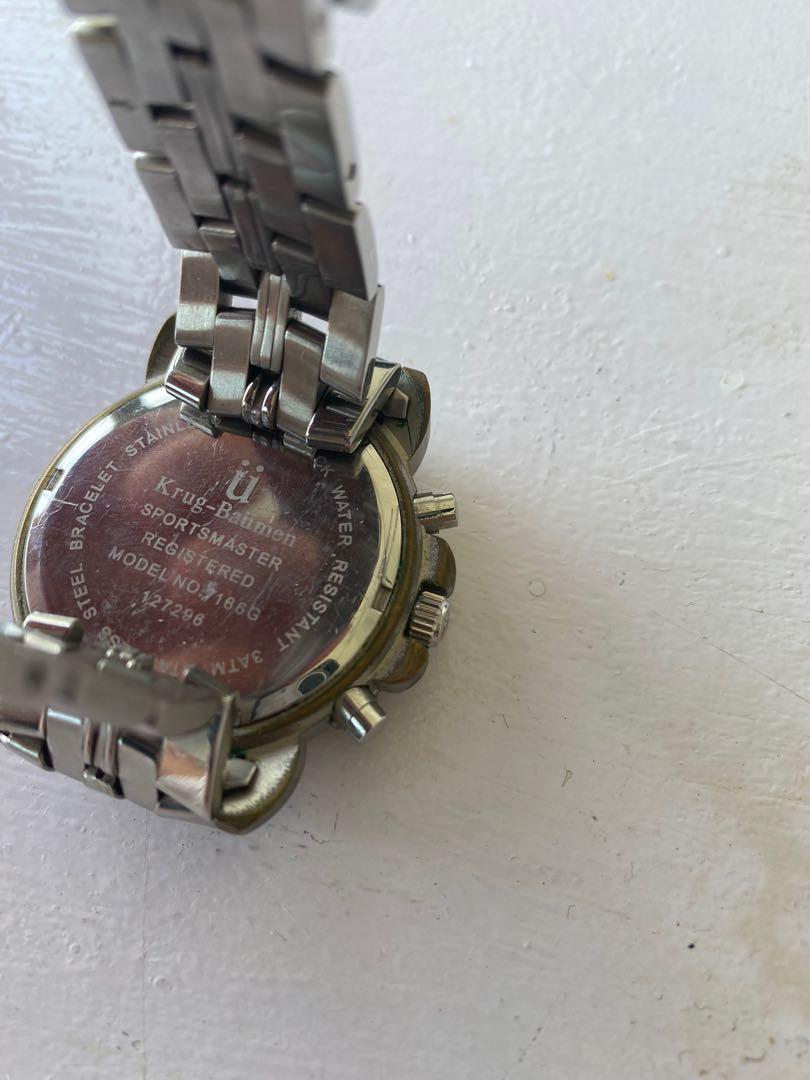 Krug Baumen Sportsmaster mens chronograph watch Men s Fashion