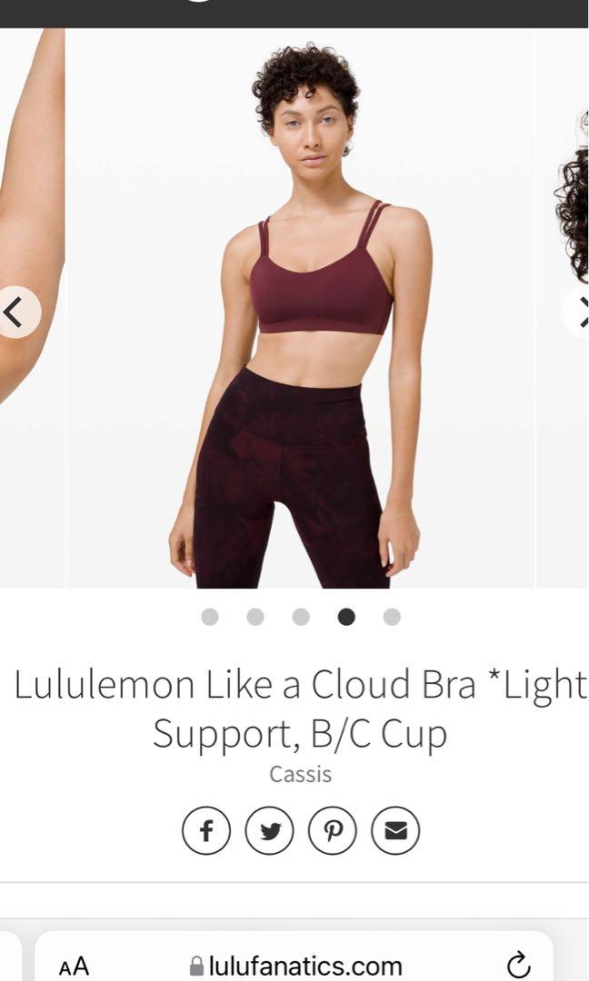 size 4] lululemon like a cloud high neck bra b/c cup in pastel