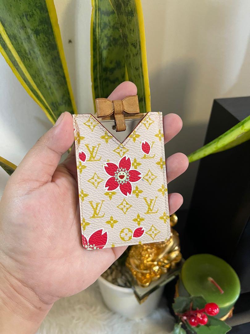 LV Monogram Cherry Blossom Murakami Mirror Card Holder (Rare