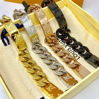 LV Men Slim Leather Bracelet, Men's Fashion, Watches & Accessories, Jewelry  on Carousell
