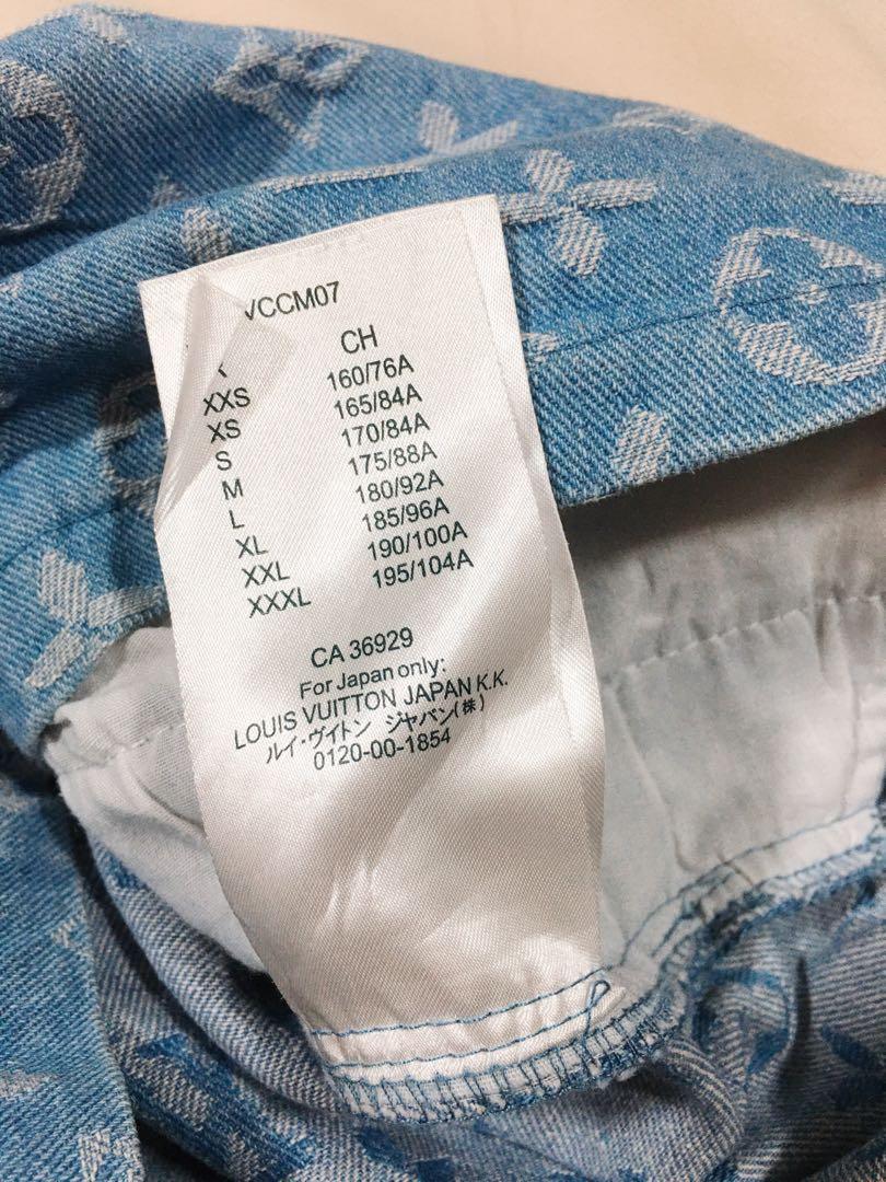 REPRICED❗✯ LV x Supreme denim jean logo monogram shorts, Luxury, Apparel on  Carousell