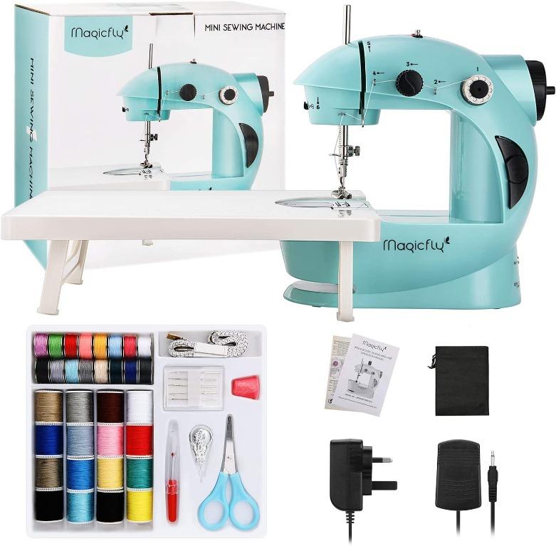 Magicfly Mini Sewing Machine - Brand New - Blue - AC/DC Power w/ Accessory  Kit