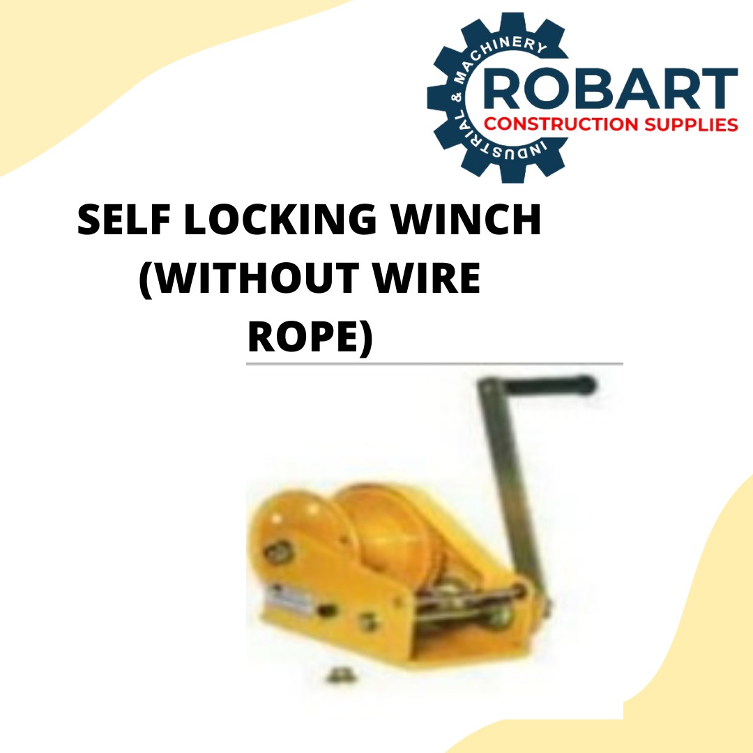 SELF LOCKING WINCH (WITHOUT WIRE ROPE), Commercial & Industrial, Industrial Equipment on Carousell