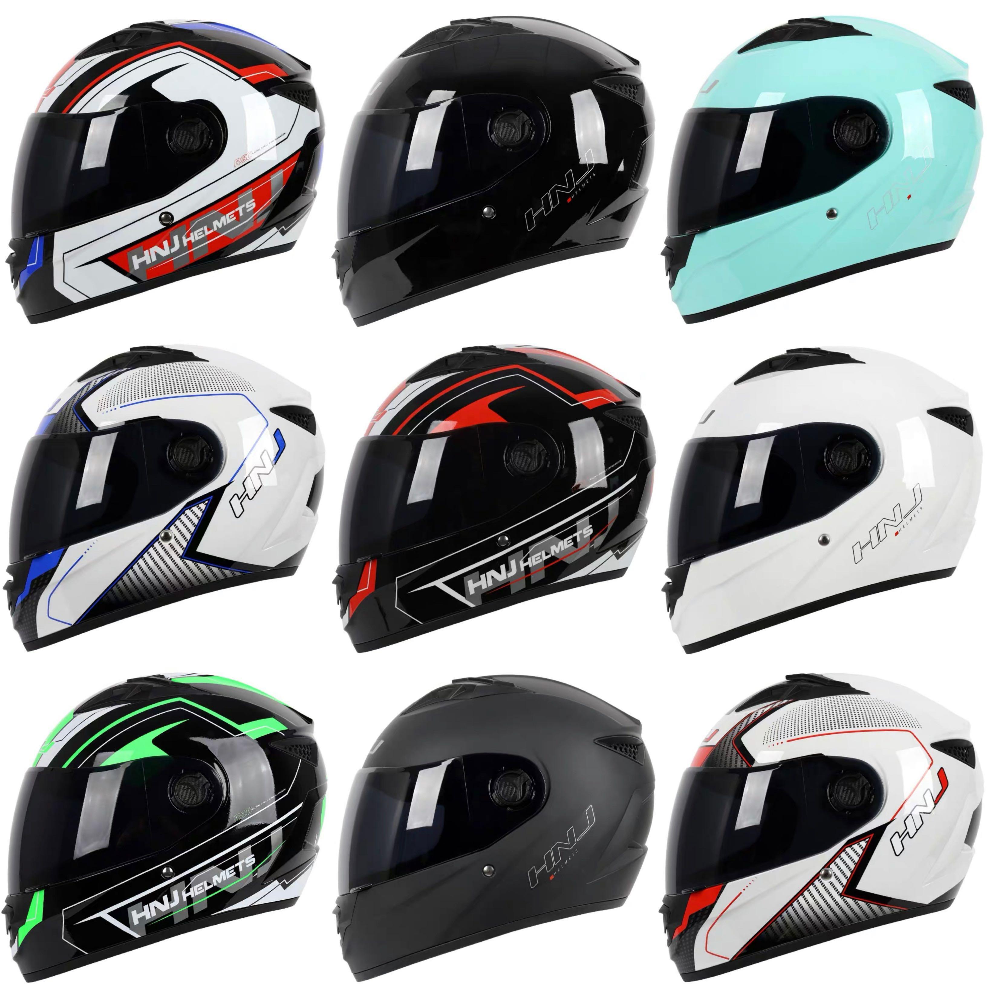Many Full Face Motorcycle Helmet Double Dual Lens Visor Motorbike Range ...