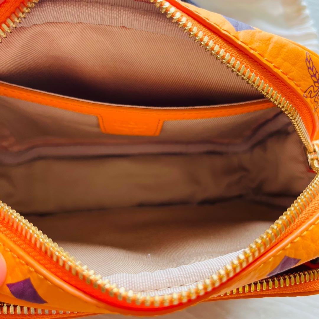 Leather crossbody bag MCM Orange in Leather - 33289282