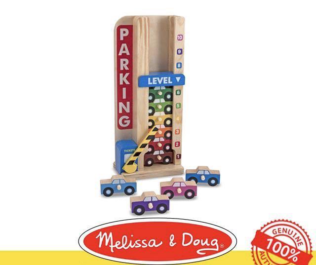 Melissa and doug wooden top parking garage
