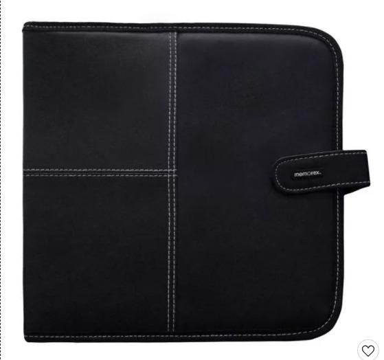 Memorex CD DVD Organizer TravelCase Faux Leather Wallet 256ct NewUSA