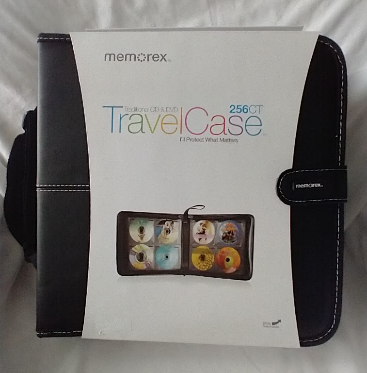 Memorex CD DVD Organizer TravelCase Faux Leather Wallet 256ct NewUSA