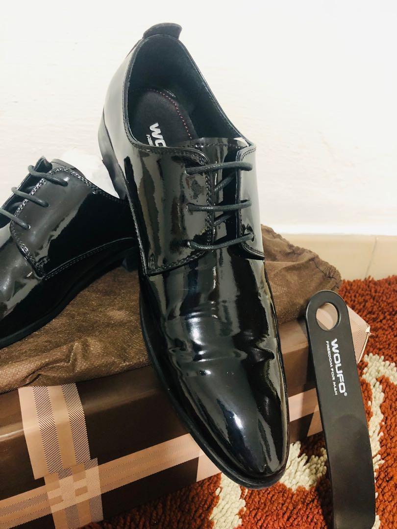 Mens dress shoes patent leather sale